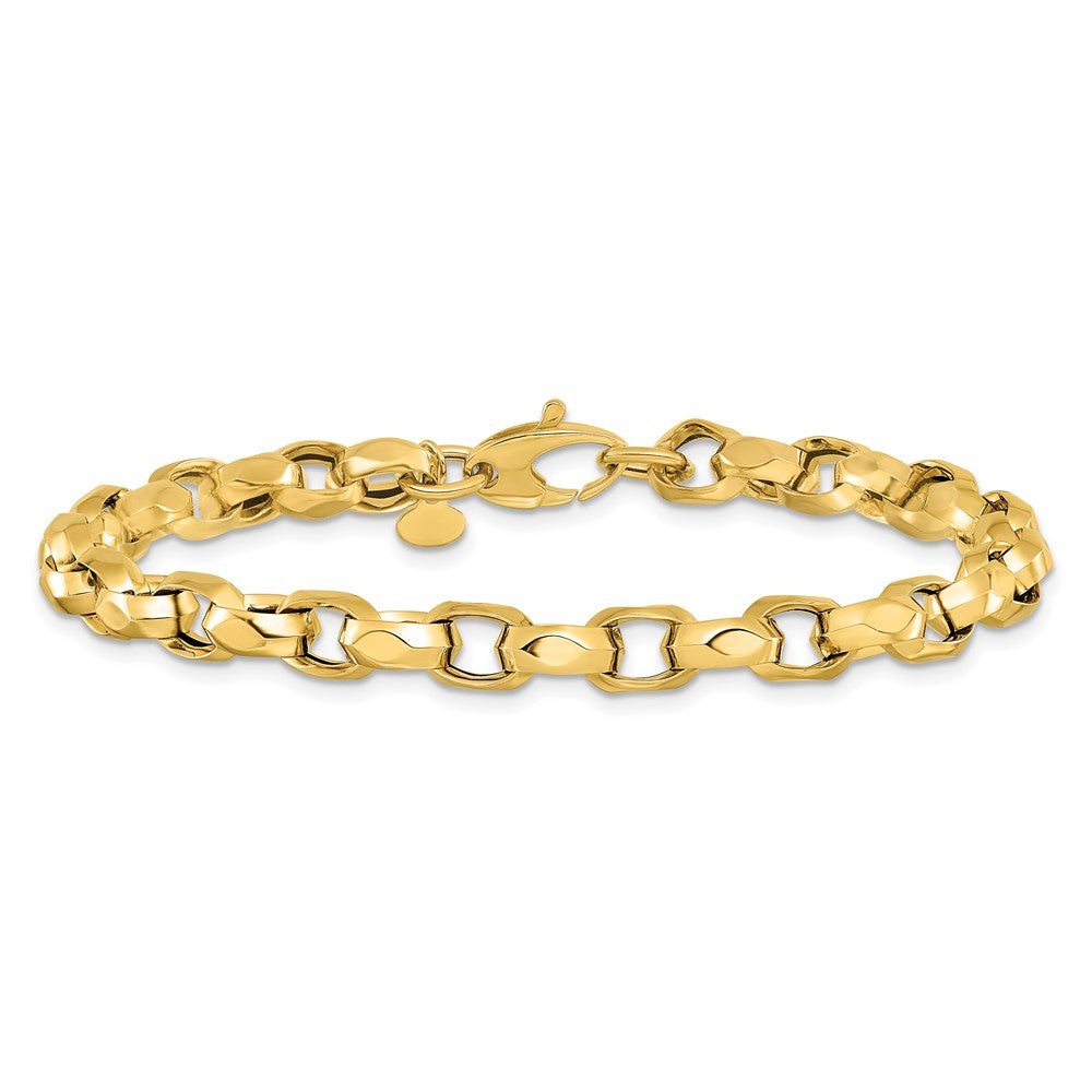 14K Gelbgold Poliert Fantasieglieder Armband