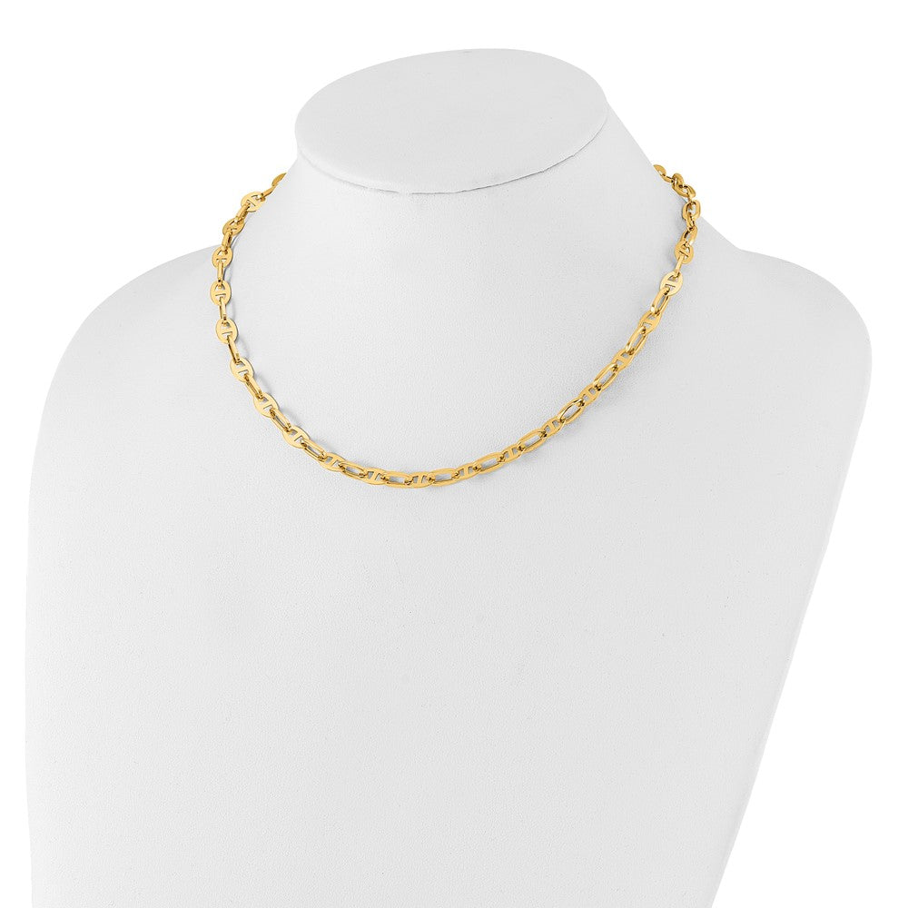 14K Gelbgold Poliert Fantasieglieder Halskette