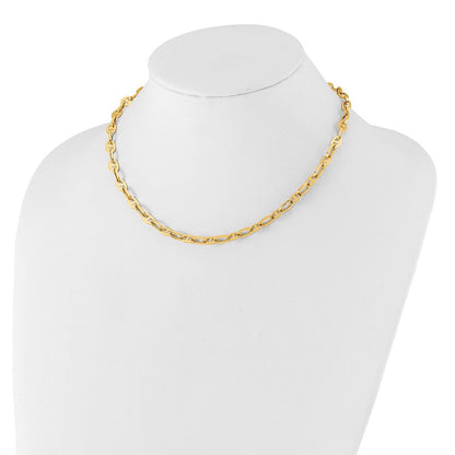 14K Gelbgold Poliert Fantasieglieder Halskette