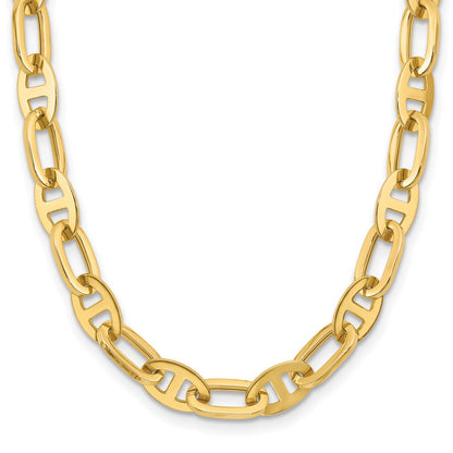 14K Gelbgold Poliert Fantasieglieder Halskette