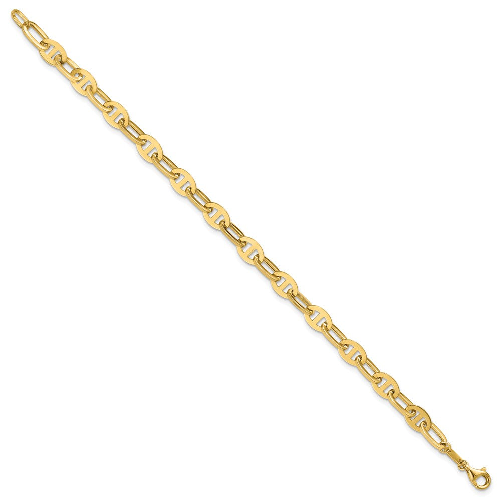 14K Gelbgold Poliert Fantasieglieder Armband