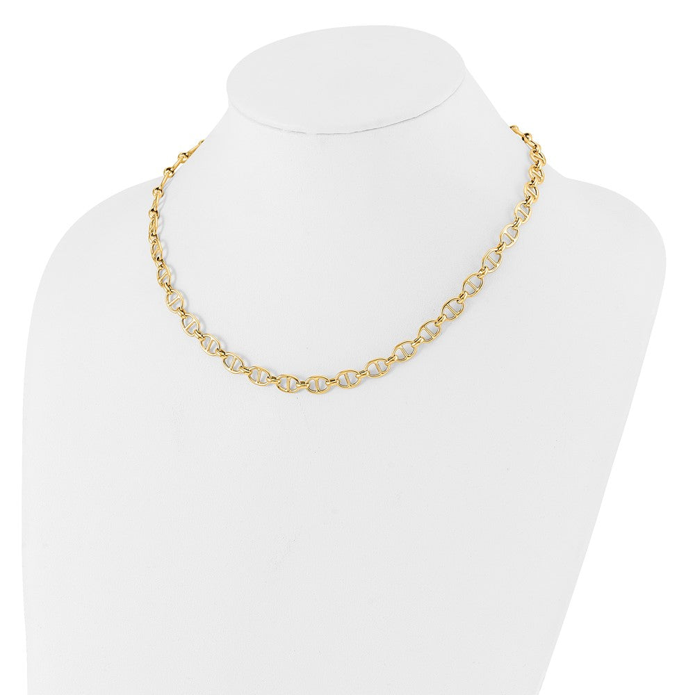 14K Gelbgold Poliert Fantasieglieder Halskette