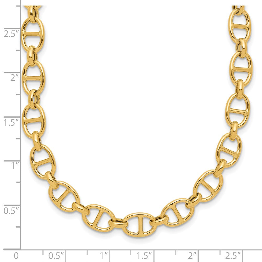 14K Gelbgold Poliert Fantasieglieder Halskette