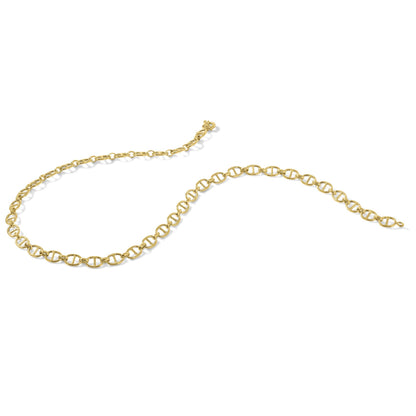 14K Gelbgold Poliert Fantasieglieder Halskette