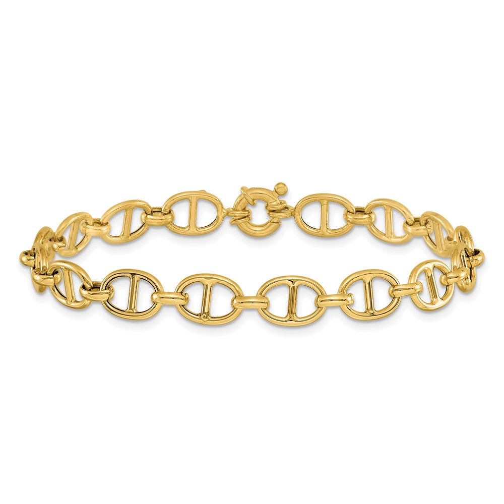 14K Gelbgold Poliert Fantasieglieder Armband