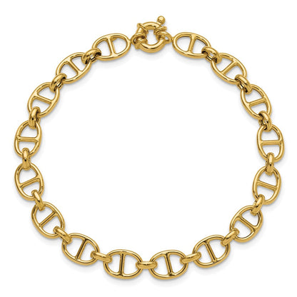 14K Gelbgold Poliert Fantasieglieder Armband