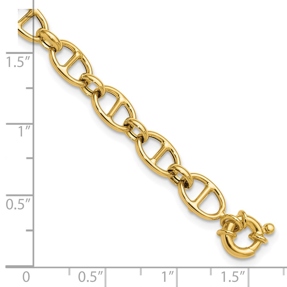 14K Gelbgold Poliert Fantasieglieder Armband