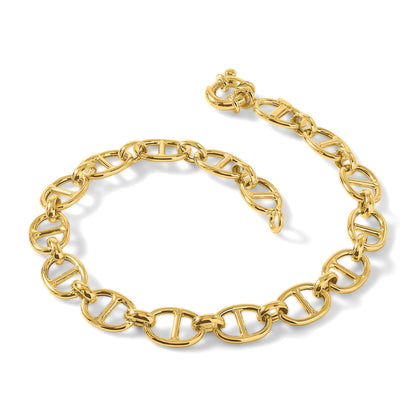 14K Gelbgold Poliert Fantasieglieder Armband