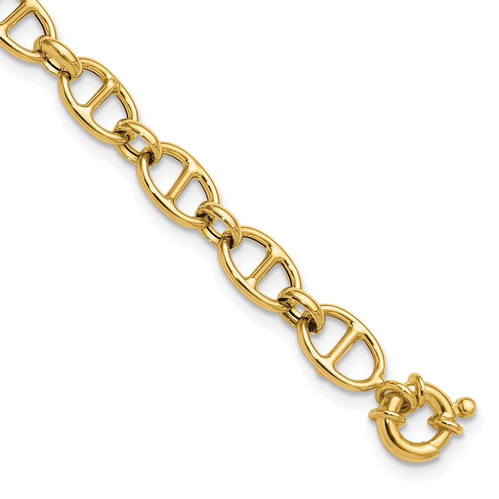 14K Gelbgold Poliert Fantasieglieder Armband