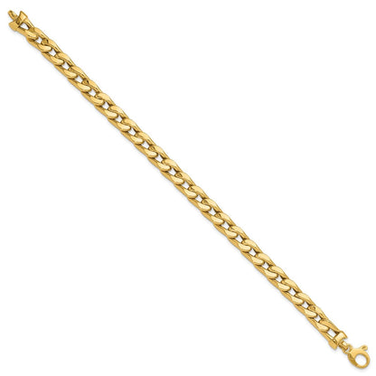 14K Gelbgold Poliert Herren Glieder Gliederarmband