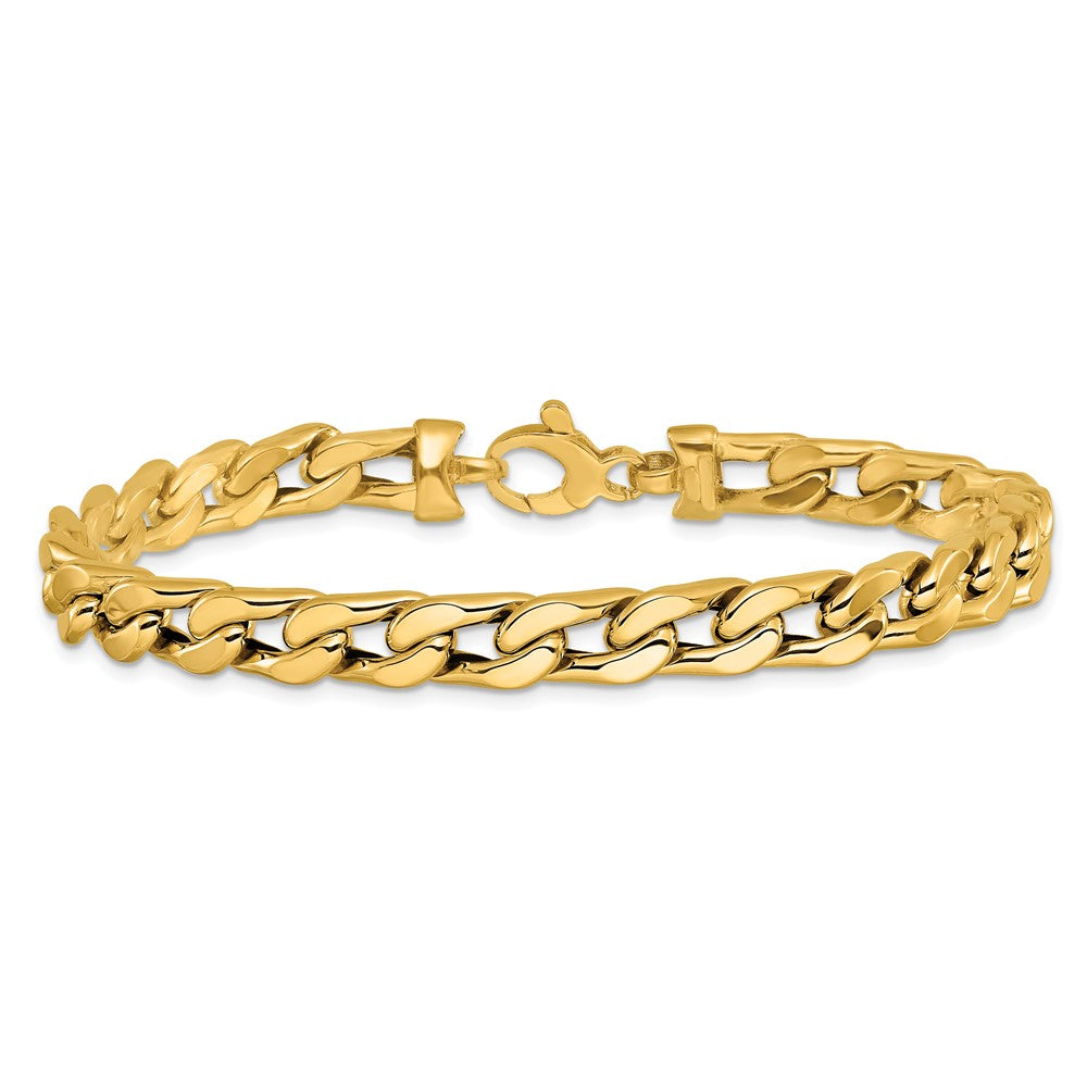 14K Gelbgold Poliert Herren Glieder Gliederarmband