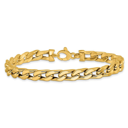 14K Gelbgold Poliert Herren Glieder Gliederarmband