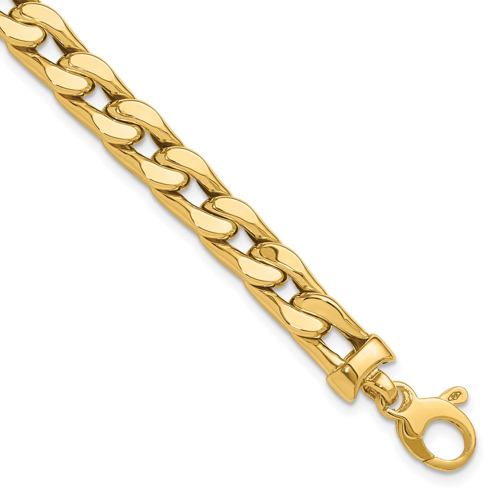 14K Gelbgold Poliert Herren Glieder Gliederarmband