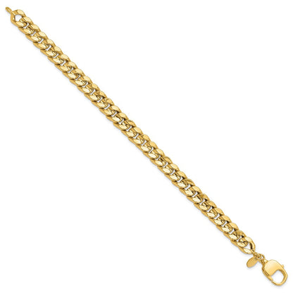 14K Gelbgold Poliert Panzer Herren Armband