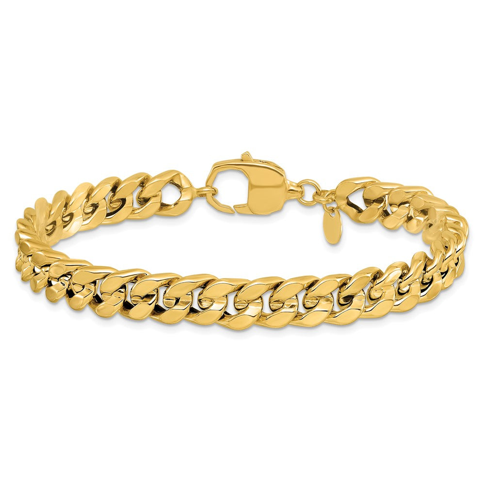 14K Gelbgold Poliert Panzer Herren Armband