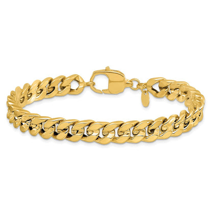 14K Gelbgold Poliert Panzer Herren Armband