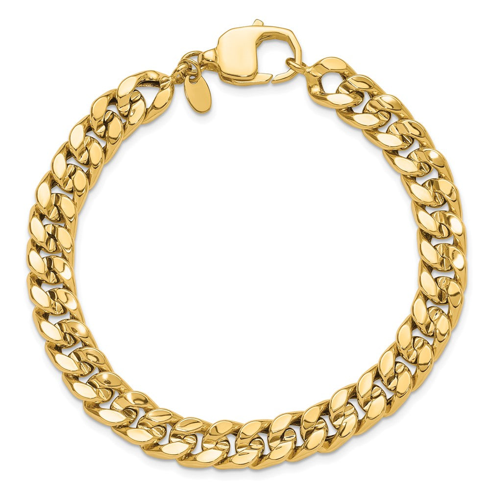 14K Gelbgold Poliert Panzer Herren Armband