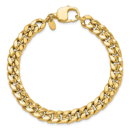 14K Gelbgold Poliert Panzer Herren Armband