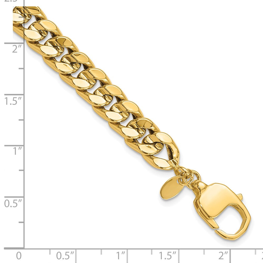 14K Gelbgold Poliert Panzer Herren Armband