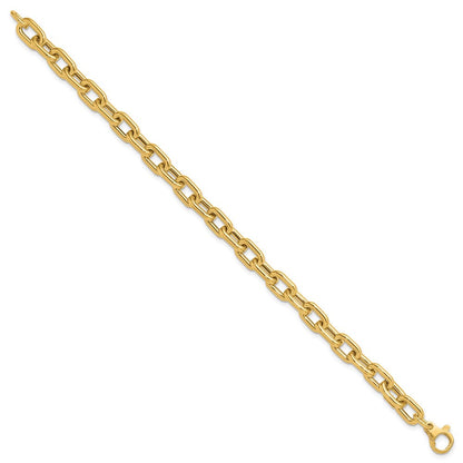 14K Gelbgold Poliert Fantasieglieder Armband