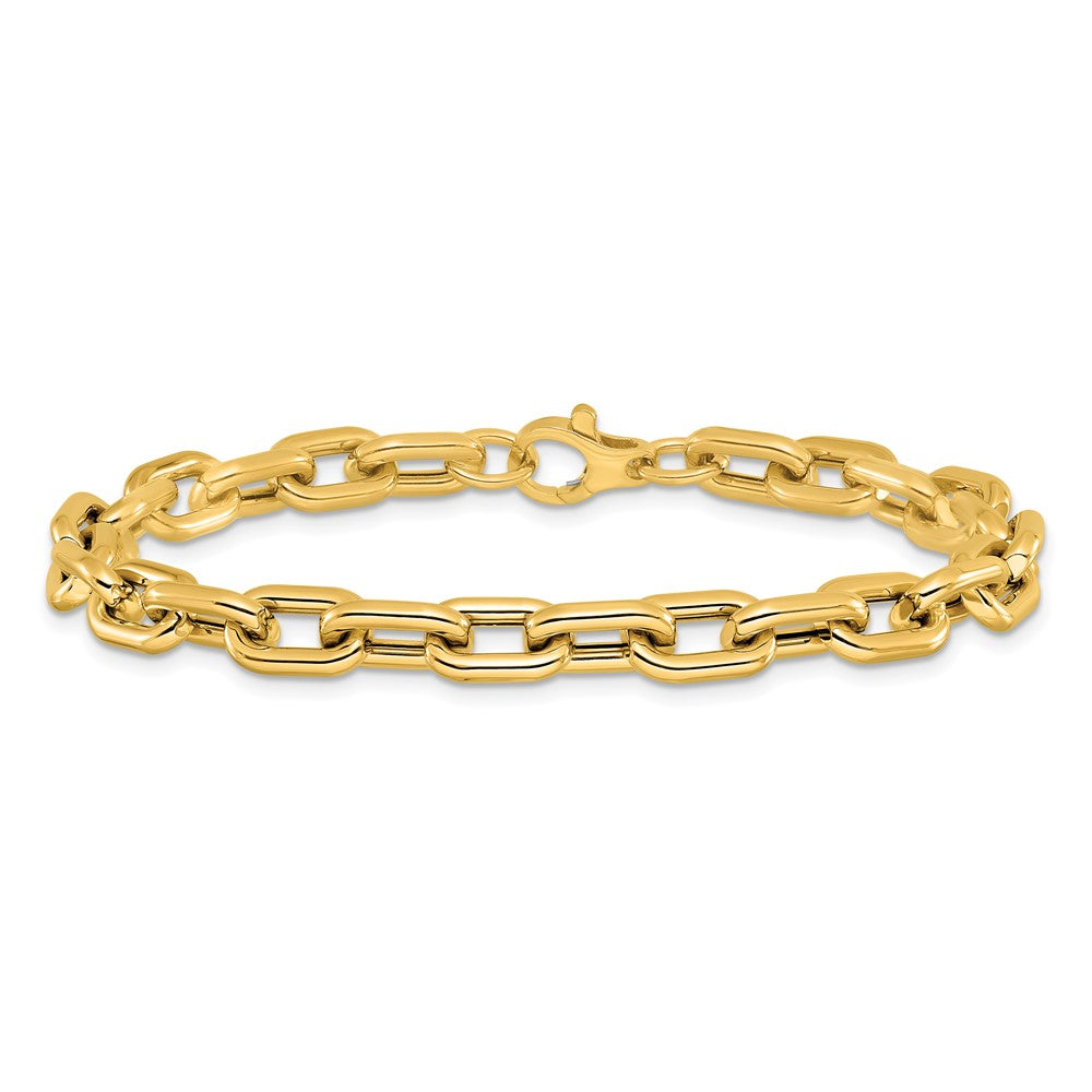 14K Gelbgold Poliert Fantasieglieder Armband