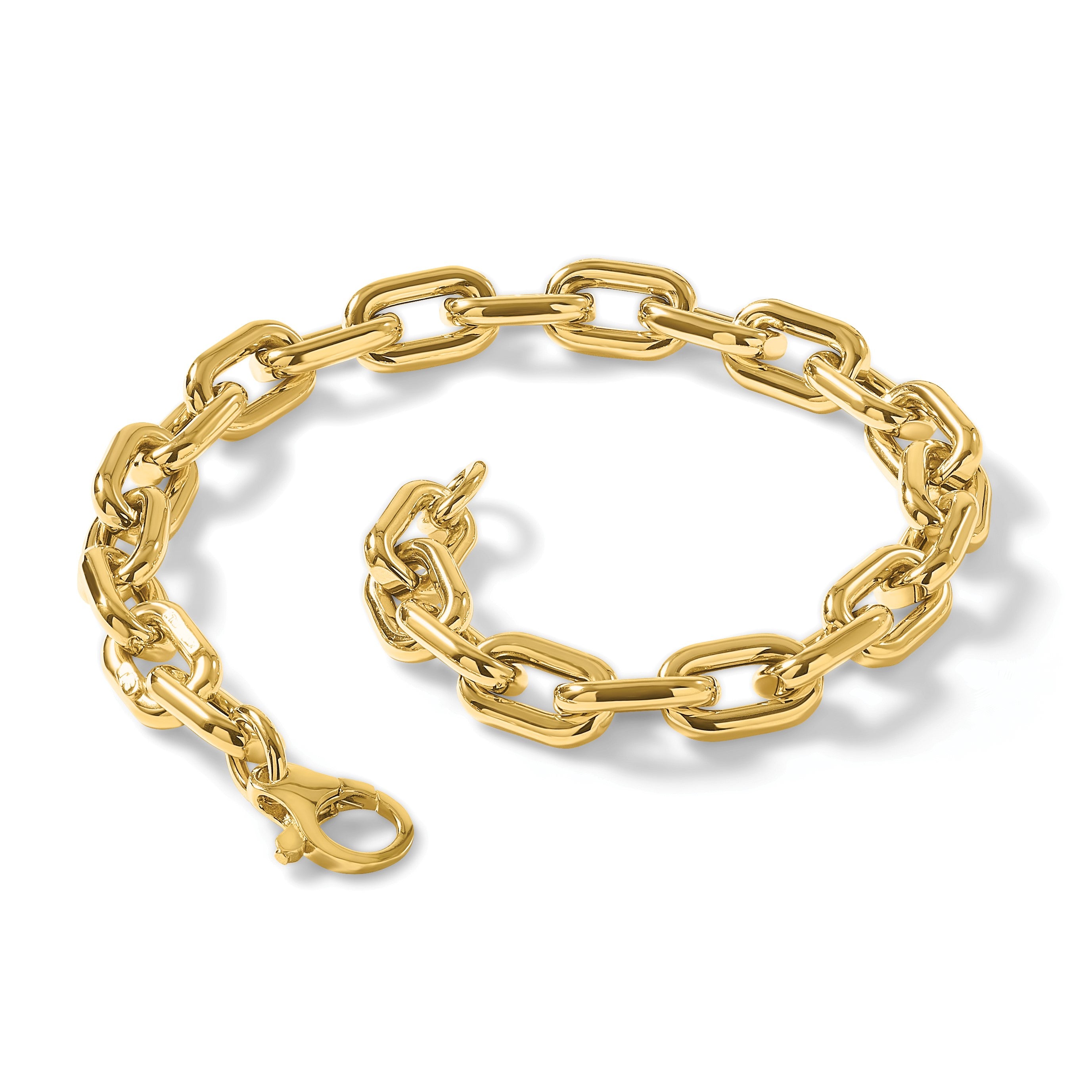 14K Gelbgold Poliert Fantasieglieder Armband