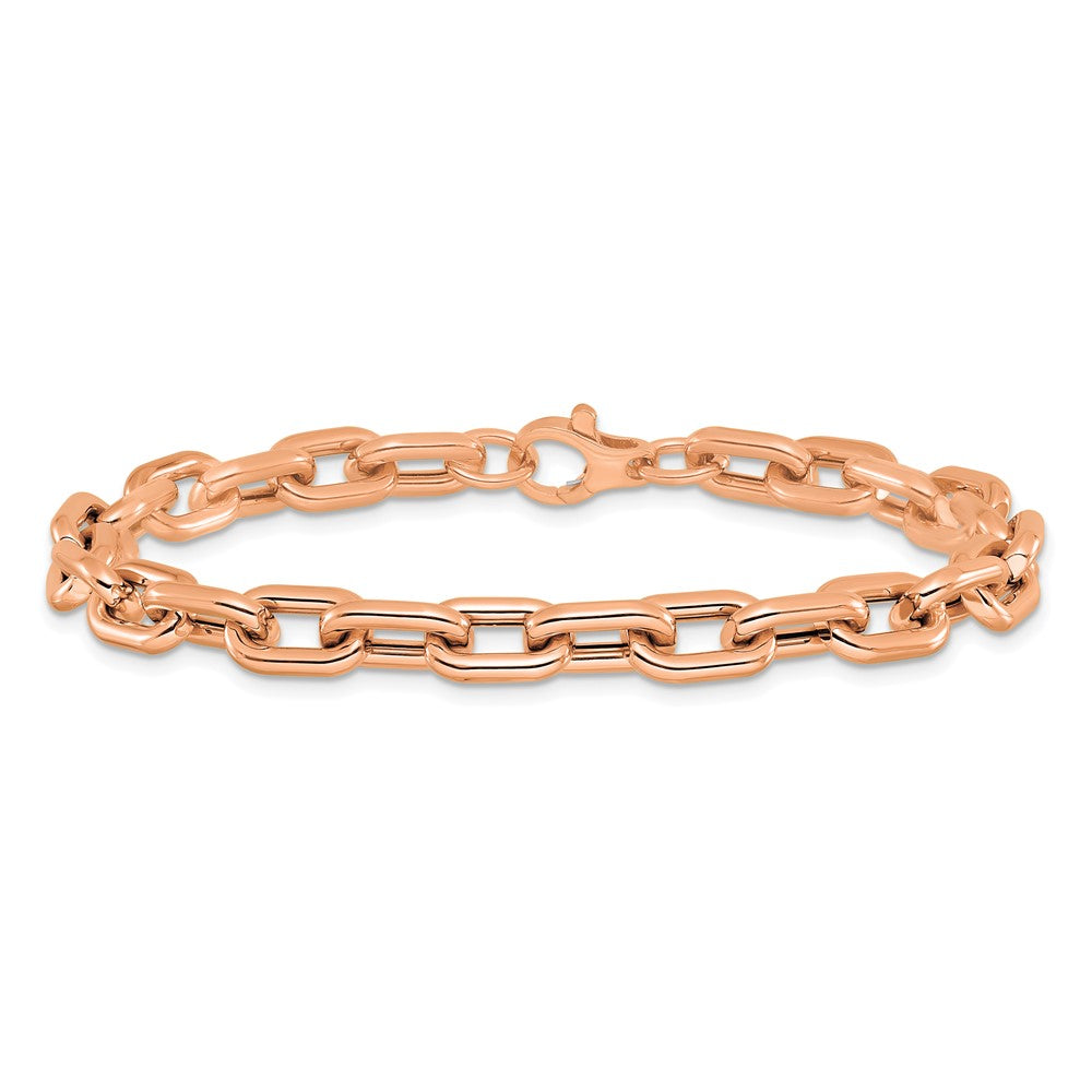 14K Roségold Poliert Fantasieglieder Armband