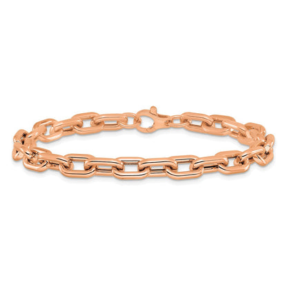 14K Roségold Poliert Fantasieglieder Armband