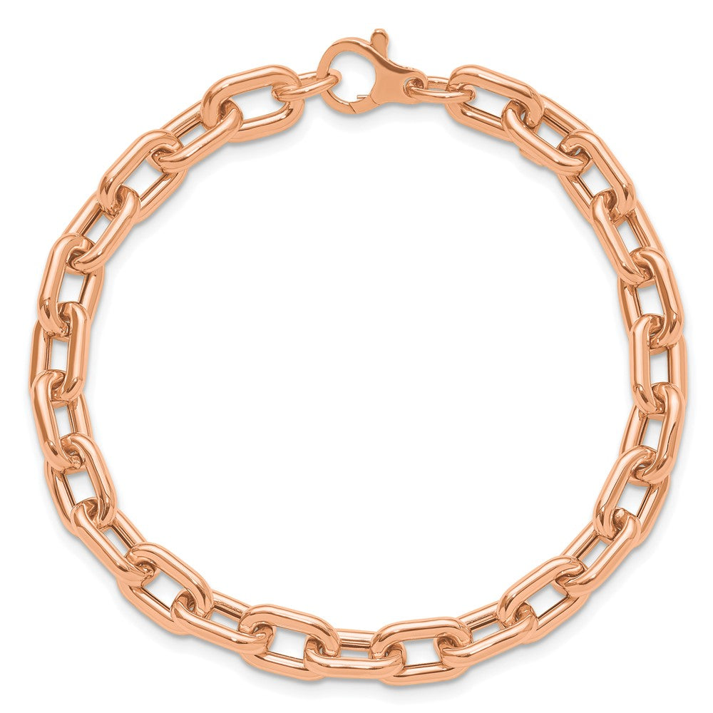 14K Roségold Poliert Fantasieglieder Armband