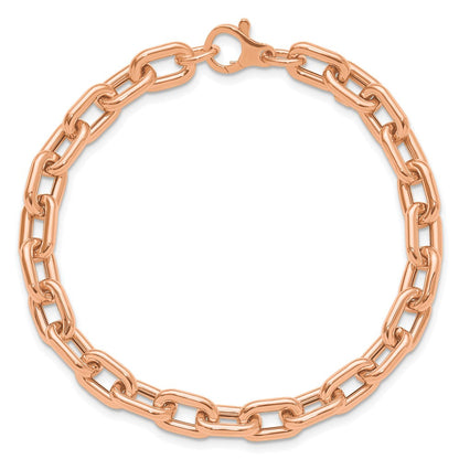 14K Roségold Poliert Fantasieglieder Armband