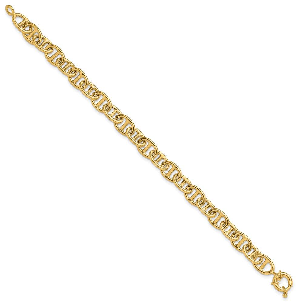 14K Gelbgold Poliert Fantasieglieder Armband