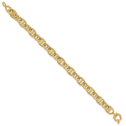 14K Gelbgold Poliert Fantasieglieder Armband