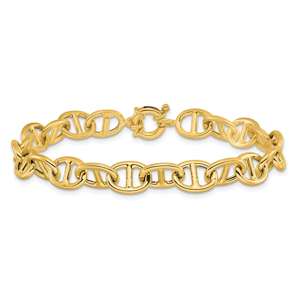 14K Gelbgold Poliert Fantasieglieder Armband