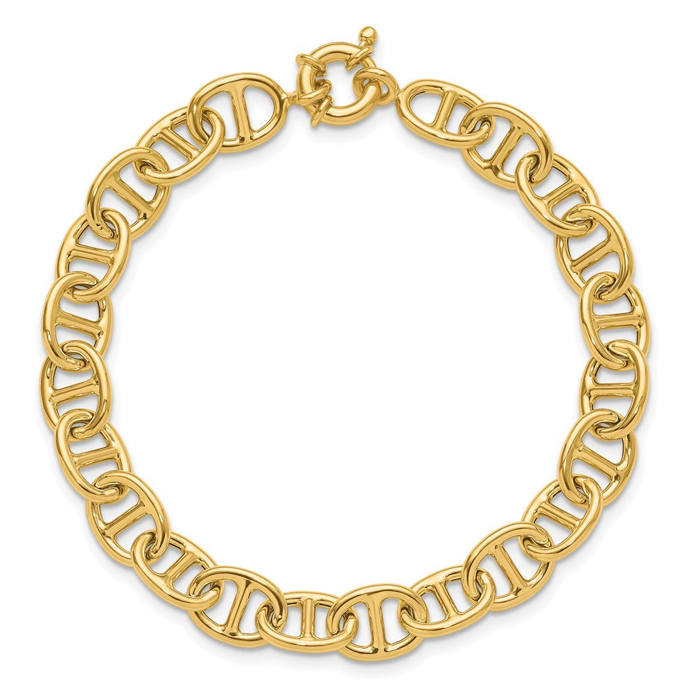 14K Gelbgold Poliert Fantasieglieder Armband