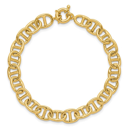 14K Gelbgold Poliert Fantasieglieder Armband