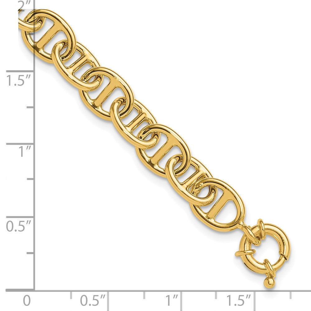 14K Gelbgold Poliert Fantasieglieder Armband