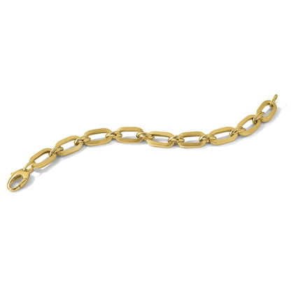 14K Gelbgold Poliert und Satiniert Fantasieglieder Gliederarmband