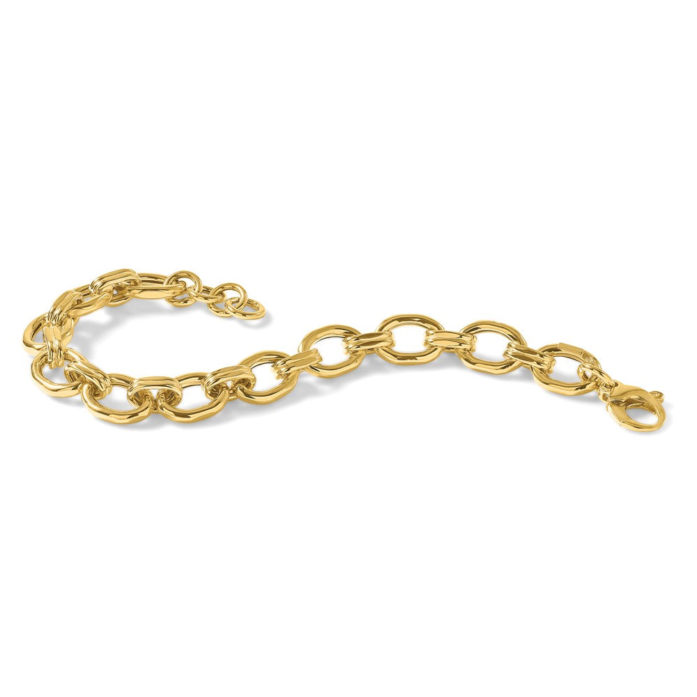 14K Gelbgold Poliert Fantasieglieder Verlängerung. Gliederarmband