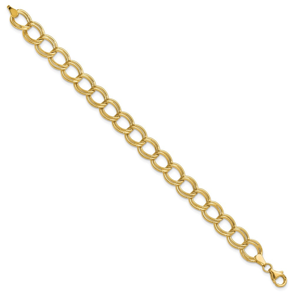 14K Gelbgold Poliert Fantasieglieder Armband