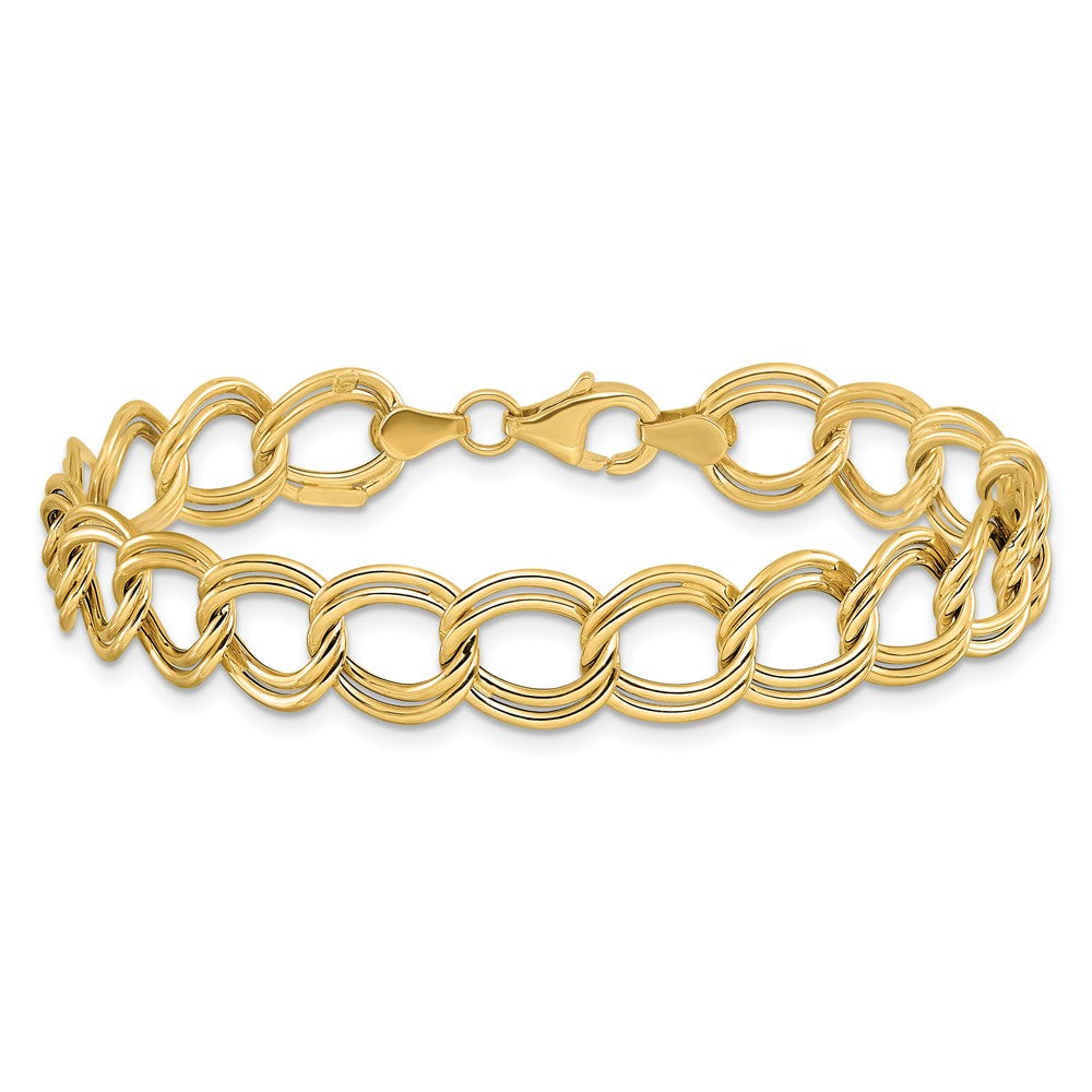14K Gelbgold Poliert Fantasieglieder Armband