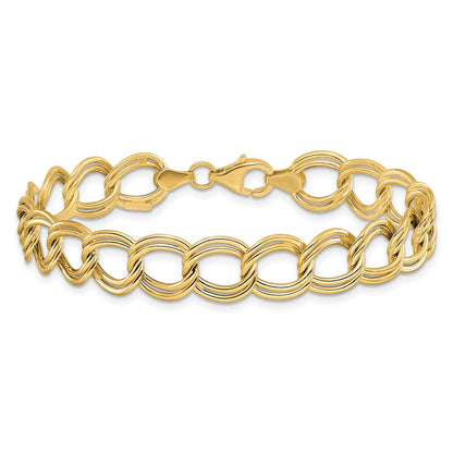 14K Gelbgold Poliert Fantasieglieder Armband