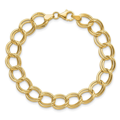 14K Gelbgold Poliert Fantasieglieder Armband