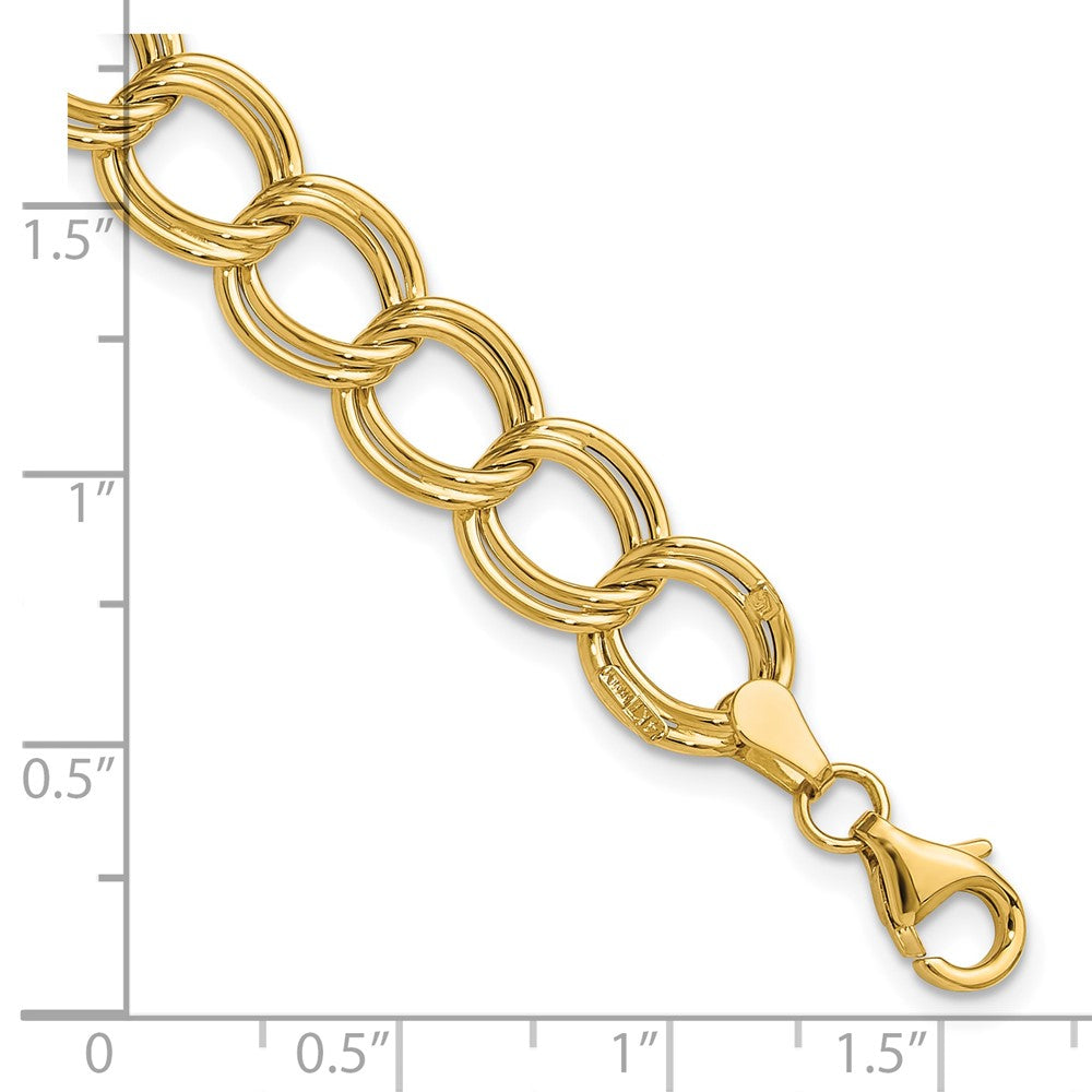 14K Gelbgold Poliert Fantasieglieder Armband