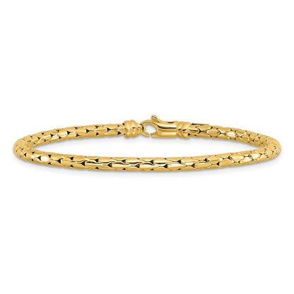 14K Gelbgold Poliert Fantasie Armband