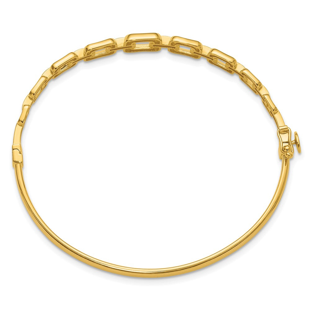 14K Gelbgold Poliert Fantasie Klappbar Armreif