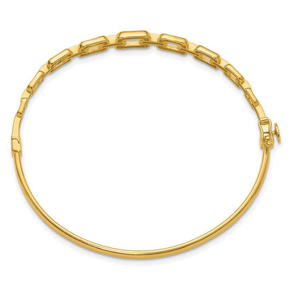 14K Gelbgold Poliert Fantasie Klappbar Armreif
