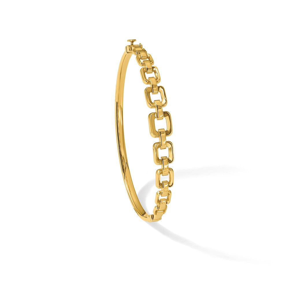 14K Gelbgold Poliert Fantasie Klappbar Armreif