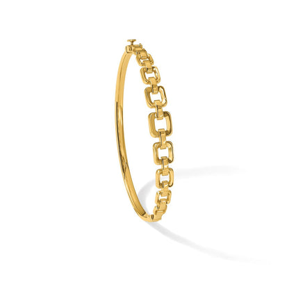 14K Gelbgold Poliert Fantasie Klappbar Armreif