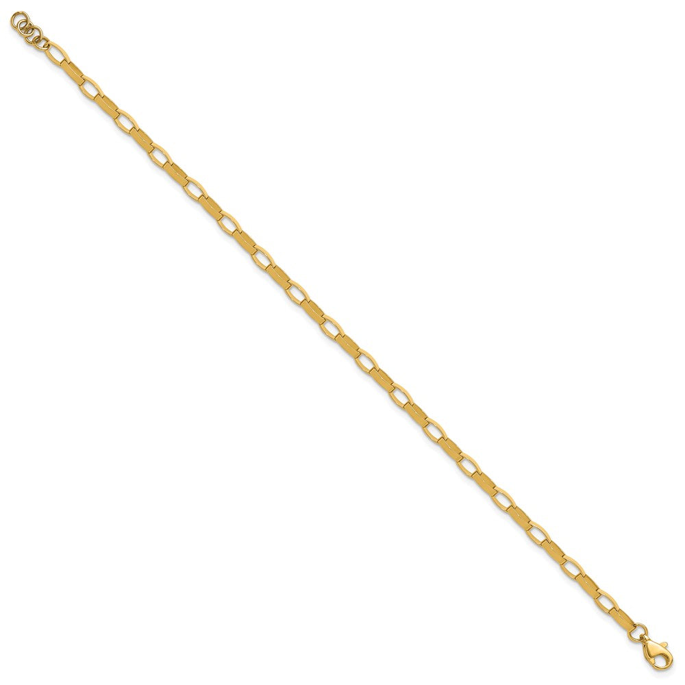 14K Gelbgold Poliert Fantasieglieder Mit.5 Zoll Verlängerung. Armband