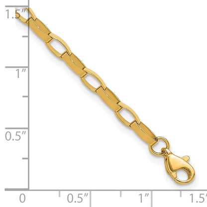14K Gelbgold Poliert Fantasieglieder Mit.5 Zoll Verlängerung. Armband